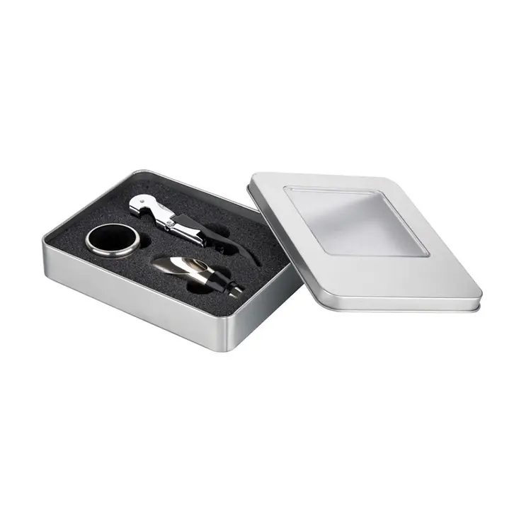3pcs Wain Aksesori Kotak Tin Set Wain