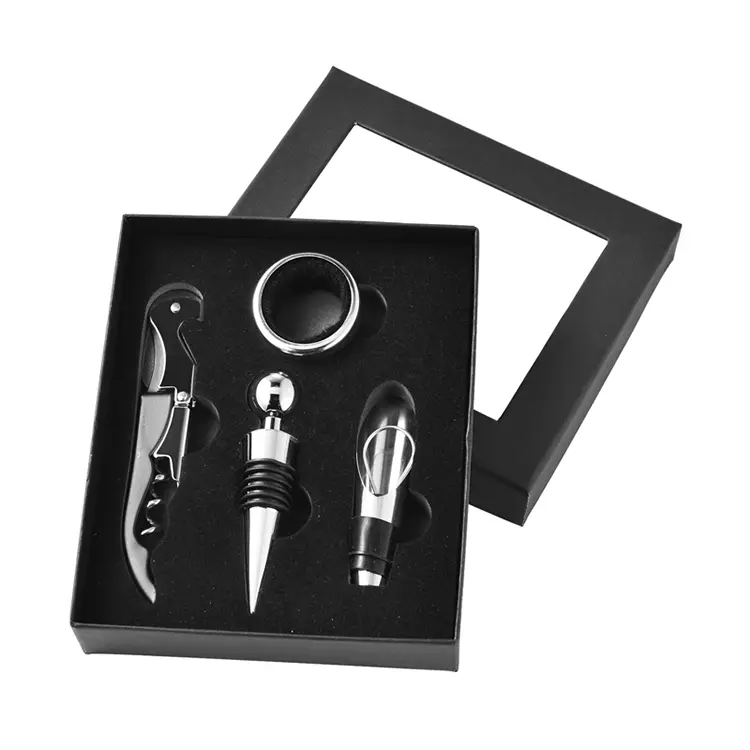 4PCS Aksesori Wain Kadar Kotak Set Wain