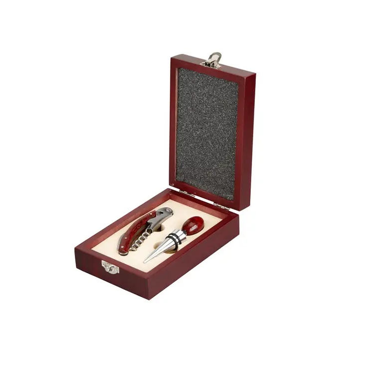 Set wain kayu barware